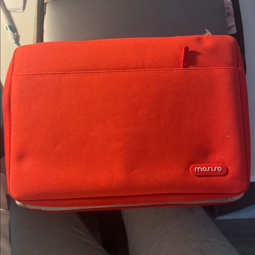 Red Laptop cover with Keyboard Cover and holding case